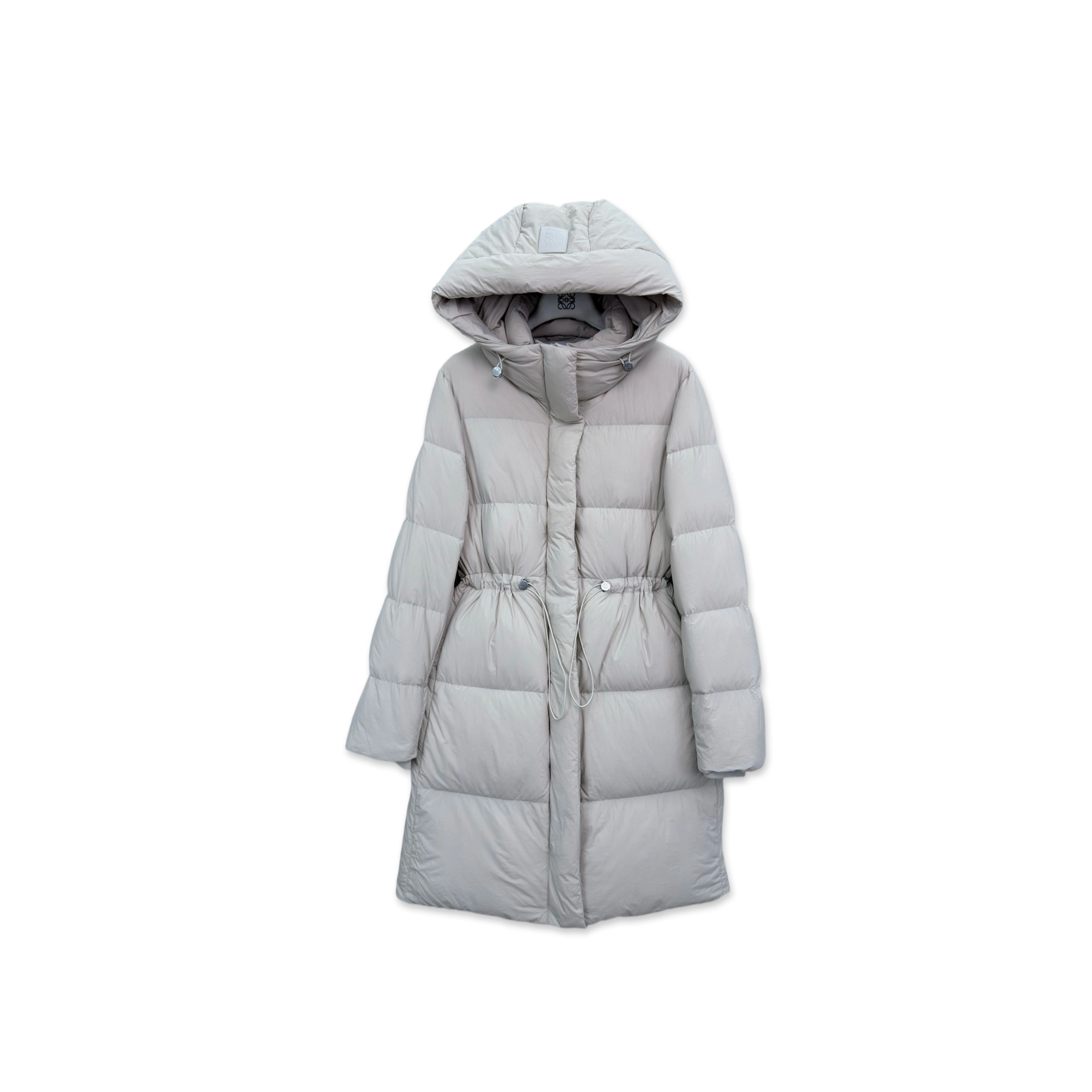 LOEWE HOODED DOWN COAT LIGHT BEIGE
